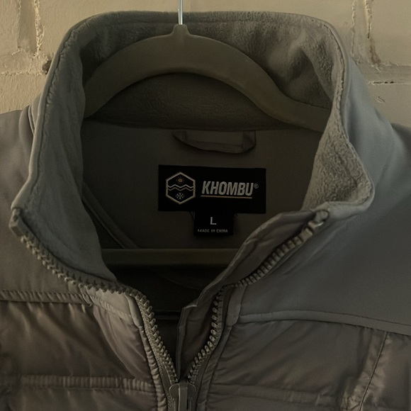 Khombu Women's Hybrid Down Jacket Puffer Coat Outerwear Gray - Picture 2 of 9